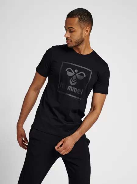Black Men Hummel T-Shirts Hmlisam 2.0 T-Shirt