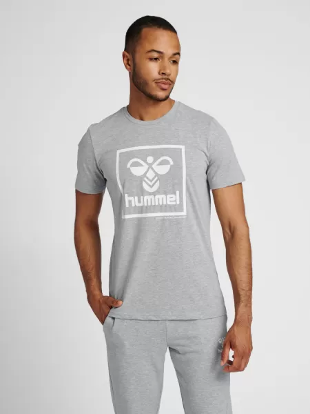 Men T-Shirts Grey Melange Hmlisam 2.0 T-Shirt Hummel