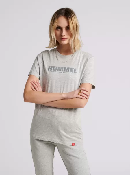 Hummel Men Grey Melange T-Shirts Hmllegacy T-Shirt