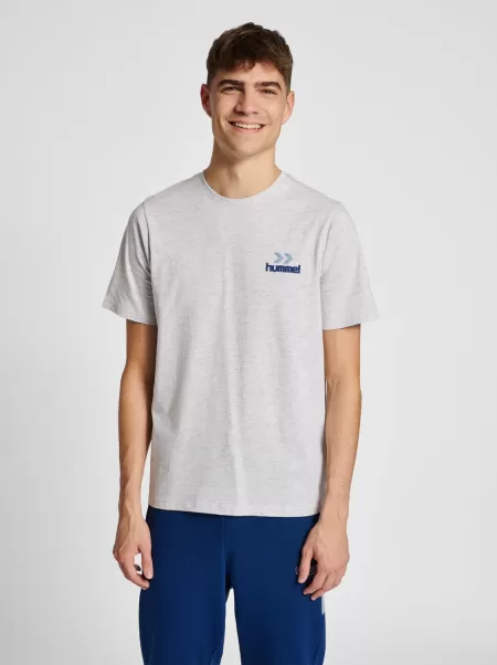 Grey Melange Hummel Men T-Shirts Hmllgc Rowan T-Shirt