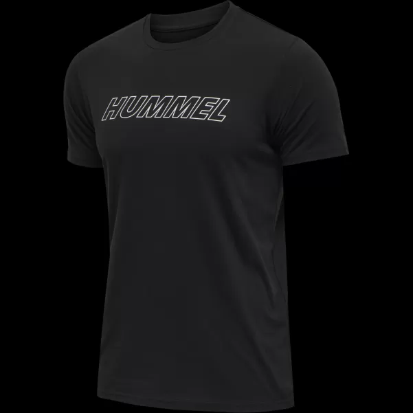 Black Hmlte Callum Cotton T-Shirt Men Hummel T-Shirts