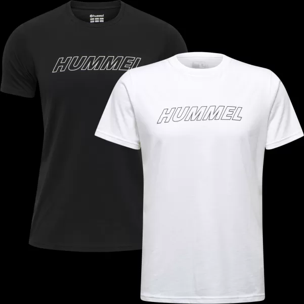 Men Hmlte Callum 2-Pack Cotton T-Shirt T-Shirts Black Hummel