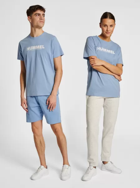 Men Hummel T-Shirts Hmllegacy T-Shirt Ashley Blue