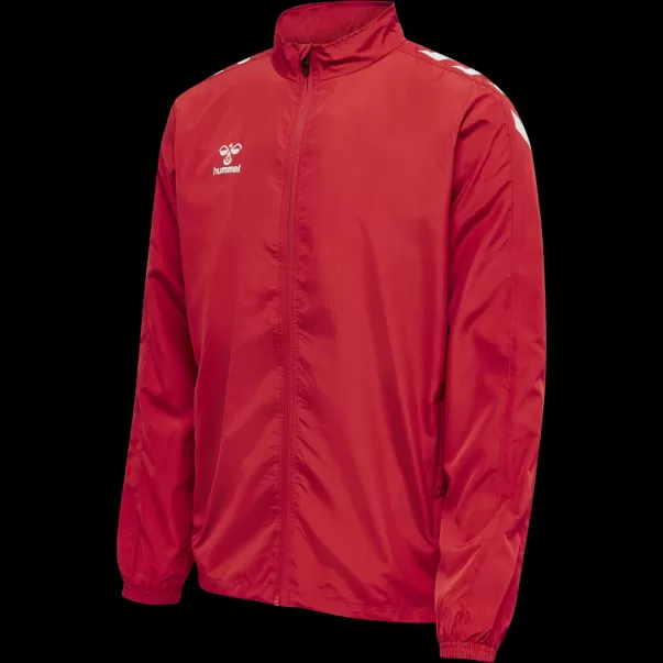 Men True Red Hummel Hoodies And Sweatshirts Hmlcore Xk Micro Zip Jacket