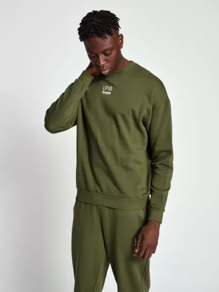 Ivy Green Hmllp10 Boxy Sweatshirt Hummel Hoodies And Sweatshirts Men