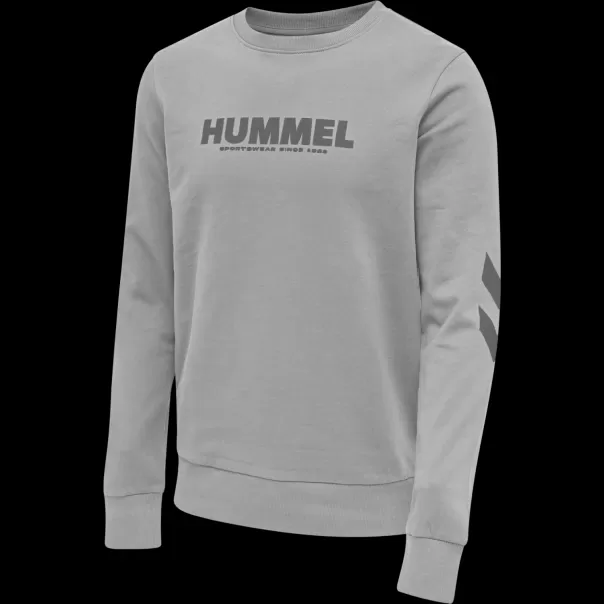 Hmllegacy Sweatshirt Plus Hoodies And Sweatshirts Grey Melange Men Hummel