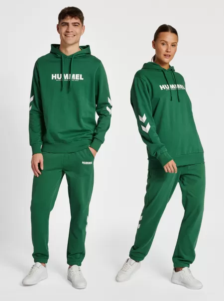 Foliage Green Hoodies And Sweatshirts Hmllegacy Logo Hoodie Hummel Men