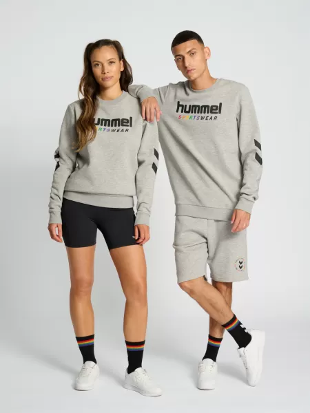 Hoodies And Sweatshirts Hmlrainbow Sportswear Sweatshirt Men Hummel Grey Melange