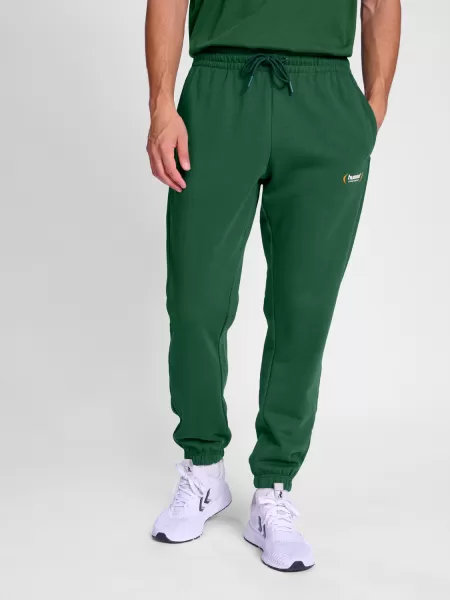 Men Pants Hummel Dark Green Hmlfelix Regular Pants