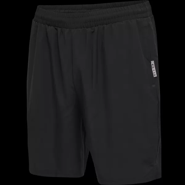 Black Hmlmove Grid Woven Shorts Men Hummel Shorts