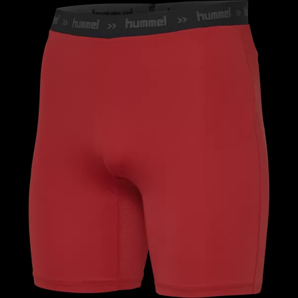 Men True Red Base Layers Hml First Performance Tight Shorts Hummel