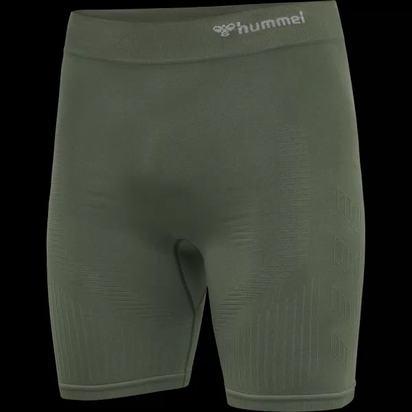 Men Hmlstroke Seamless Tight Shorts Hummel Base Layers Thyme