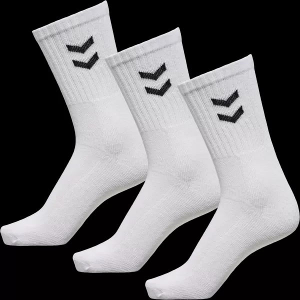 Men 3-Pack Basic Sock Underwear And Socks Hummel White