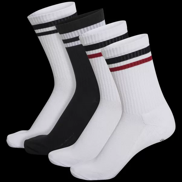 White Underwear And Socks Hummel Men Hmlretro 4-Pack Socks Mix
