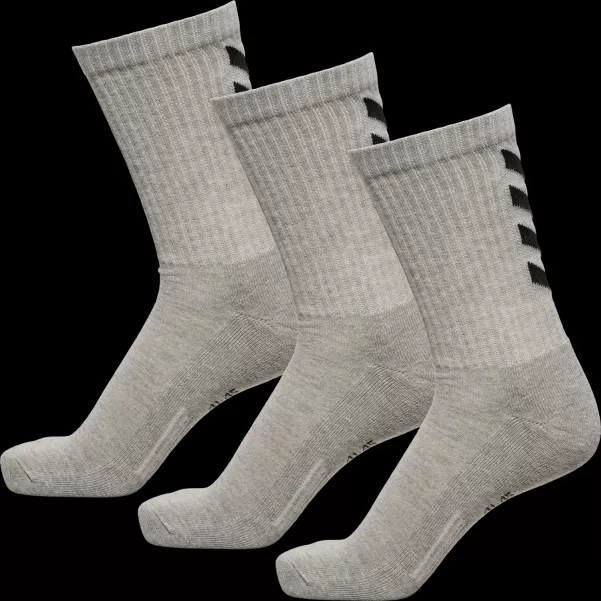 Men Fundamental 3-Pack Sock Underwear And Socks Grey Melange Hummel