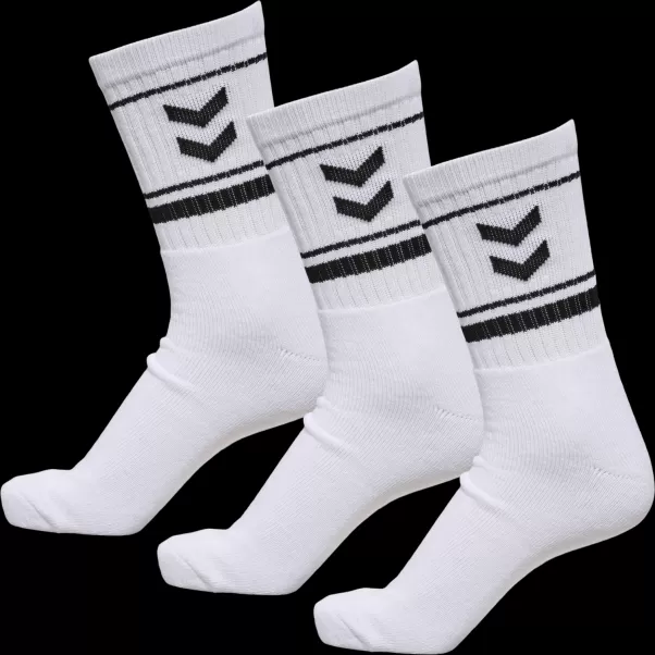 Men Hmlstripe Crew 3-Pack Socks Hummel Underwear And Socks White