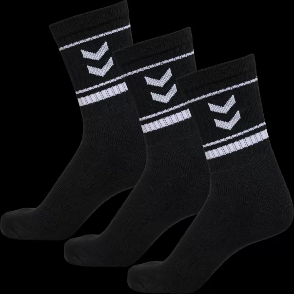Men Hmlstripe Crew 3-Pack Socks Hummel Black Underwear And Socks