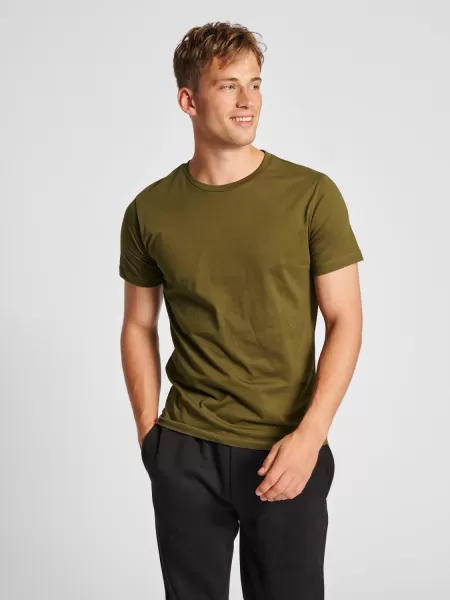 Hmlred Basic T-Shirt S/S Men Football Dark Olive Hummel