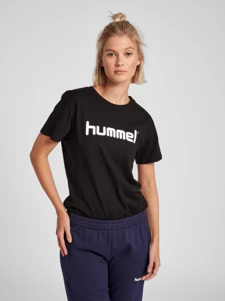 T-Shirts Hmlgo Cotton Logo T-Shirt Woman S/S Hummel Obsidian Women