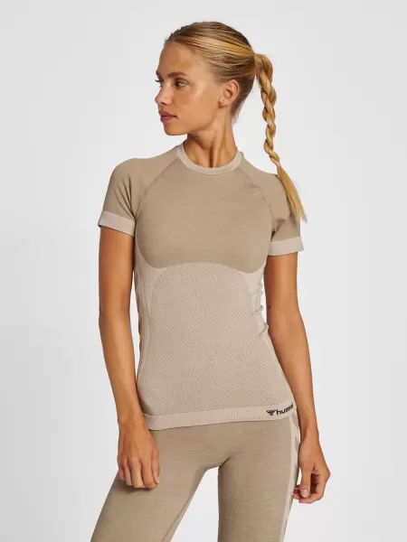 Hmlclea Seamless Tight T-Shirt T-Shirts Acai Hummel Women