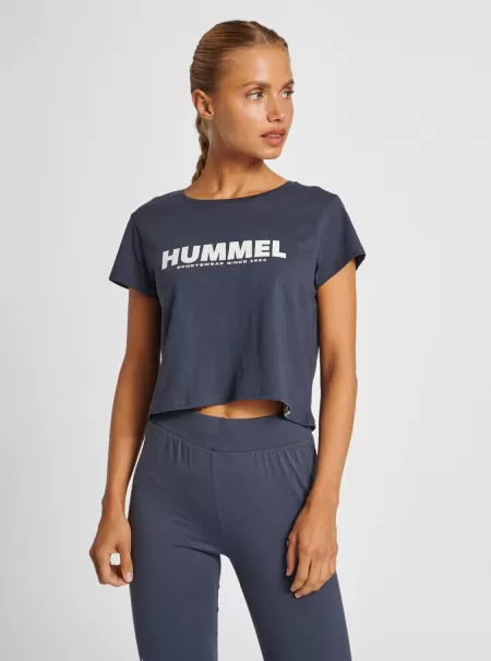 Hmllegacy Woman Cropped T-Shirt Women Black T-Shirts Hummel