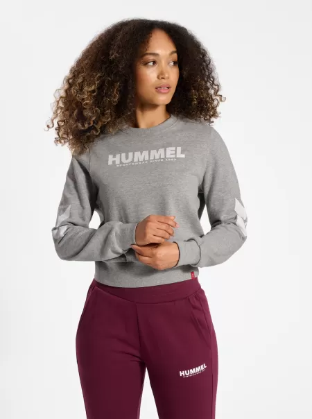 Hoodies And Sweatshirts Asphalt Hummel Women Hmllegacy Woman Sweatshirt