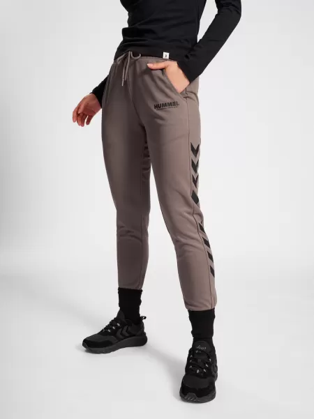 Women Grey Melange Hmllegacy Poly Woman Regular Pants Pants Hummel