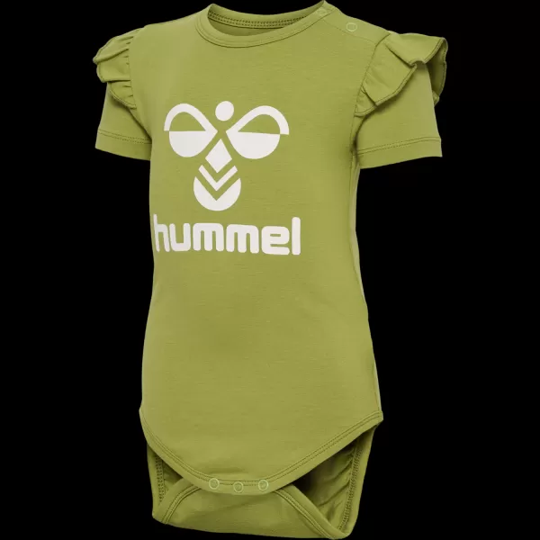 Hmldream Ruffle Body S/S Hummel Grayed Jade Kids Bodysuits