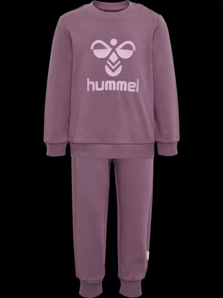 Sweatshirts Rose Brown Hmlarine Crewsuit Kids Hummel