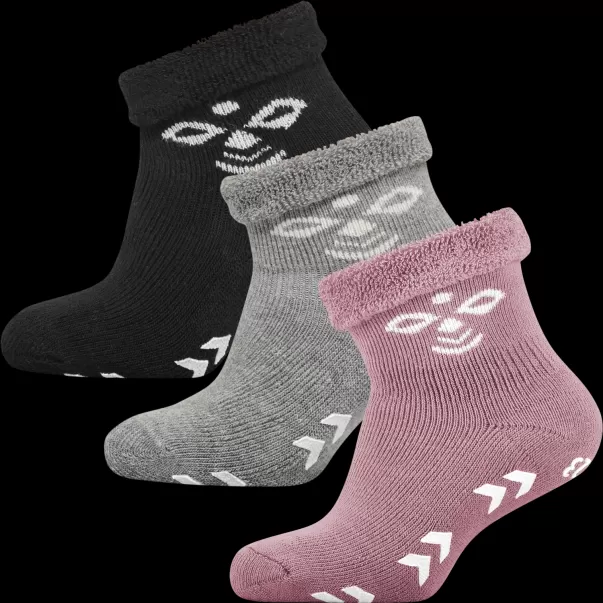 Black Hummel Kids Socks Snubbie Socks 3 Pk