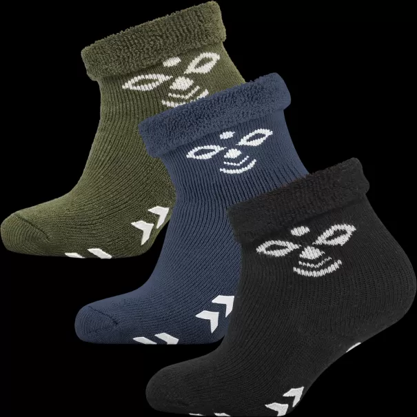 Kids Hummel Black Snubbie Socks 3 Pk Socks