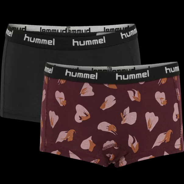 Kids Hmlcarolina Hipsters 2-Pack Hummel Underwear And Nightwear Woodrose