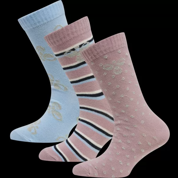 Socks Deauville Mauve Hummel Hmlalfie Sock 3-Pack Kids