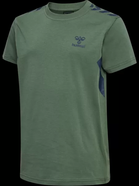 Grey Melange Hummel Kids T-Shirts And Tops Hmlstaltic Cotton T-Shirt S/S Kids